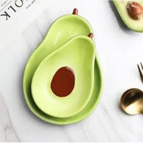 Тарелка авокадо керамика 30х20см