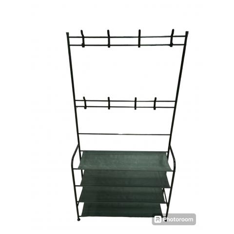 Вешалка подставка для вещей и обуви метал+pvc