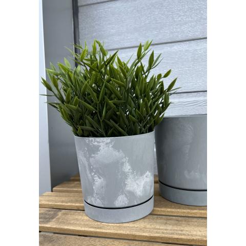  Горшок цветочный TUBO BETON EFFECT. d-14.8cm/1.8L