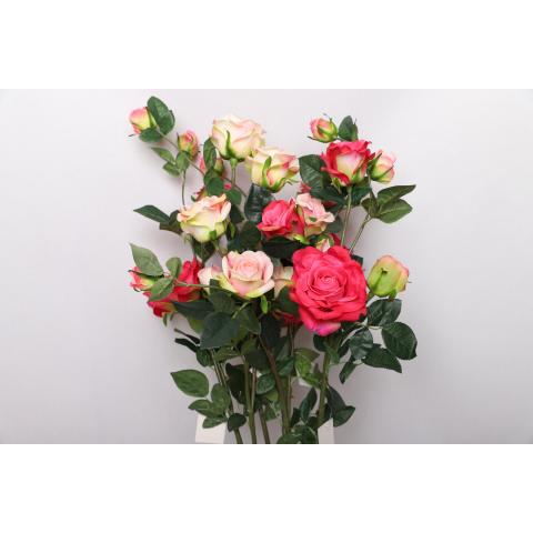 Цветы искуственные Розы 96см 5 бут.