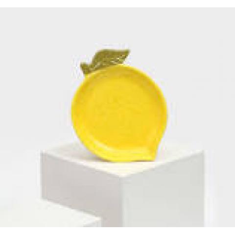 Тарелка глубокая лимон керамика 18см