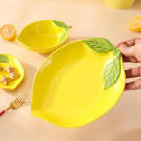 Тарелка лимон керамика 25см