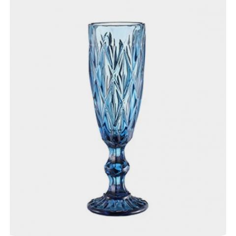 Pahare din sticla set 6buc albastre