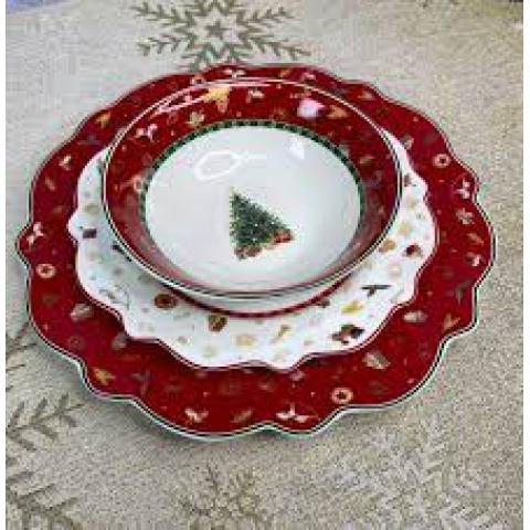 Тарелка Новогодняя супник 18см фарфор
