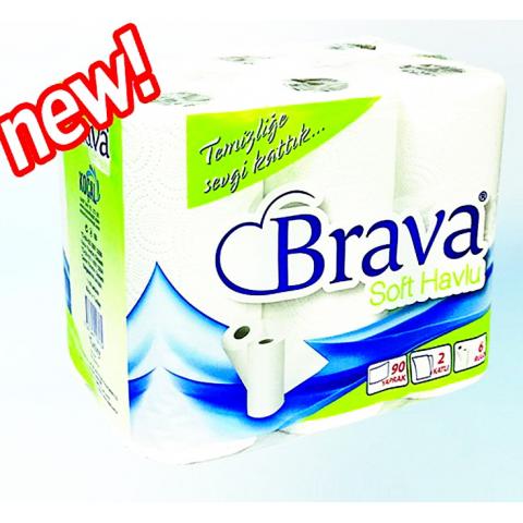 Полотенце бумажные "Brava" упаковка 6рул.