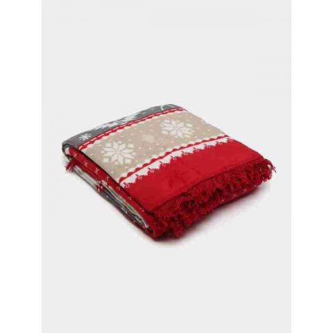 Новогодний хлопковый плед AKSU 180x220