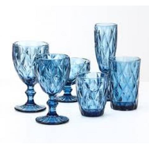 Pahare de sticla BLUE set 6 buc