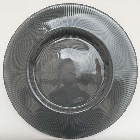 Тарелка сервировочная, цветное стекло d-32cm