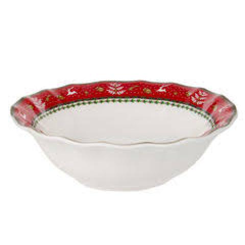 Тарелка Новогодняя супник 18см фарфор