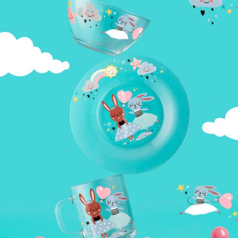  Набор детской посуды  БАЛЕРИНА 3 предмета