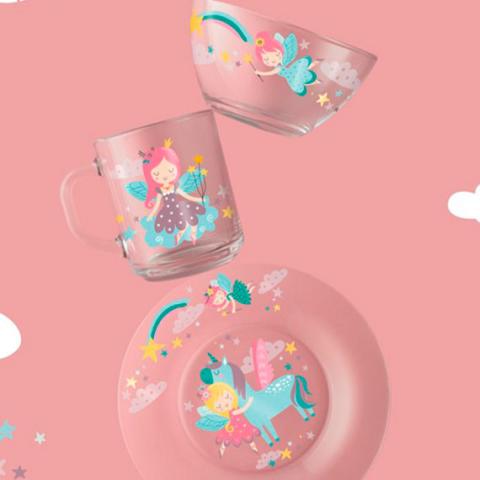 Набор детской посуды для завтрака ПРИНЦЕССА 3 предмета