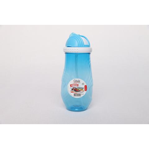 Бутылка для воды с трубочкой 400мл пластик Qlux