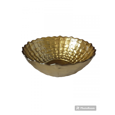 Vas de sticla 12cm Gold Silver Bronze