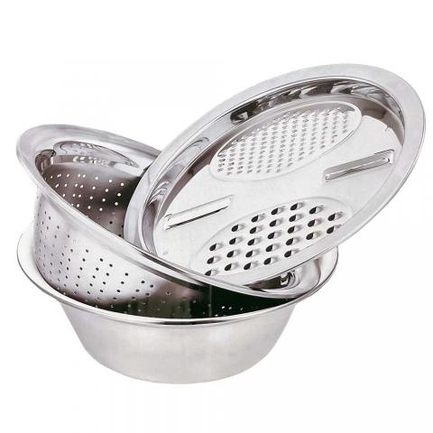 НАБОР 3 в 1. Миска+дуршлаг+терка