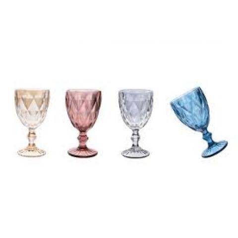 Рюмка цветное стекло BURGUNDY, набор 6 штук